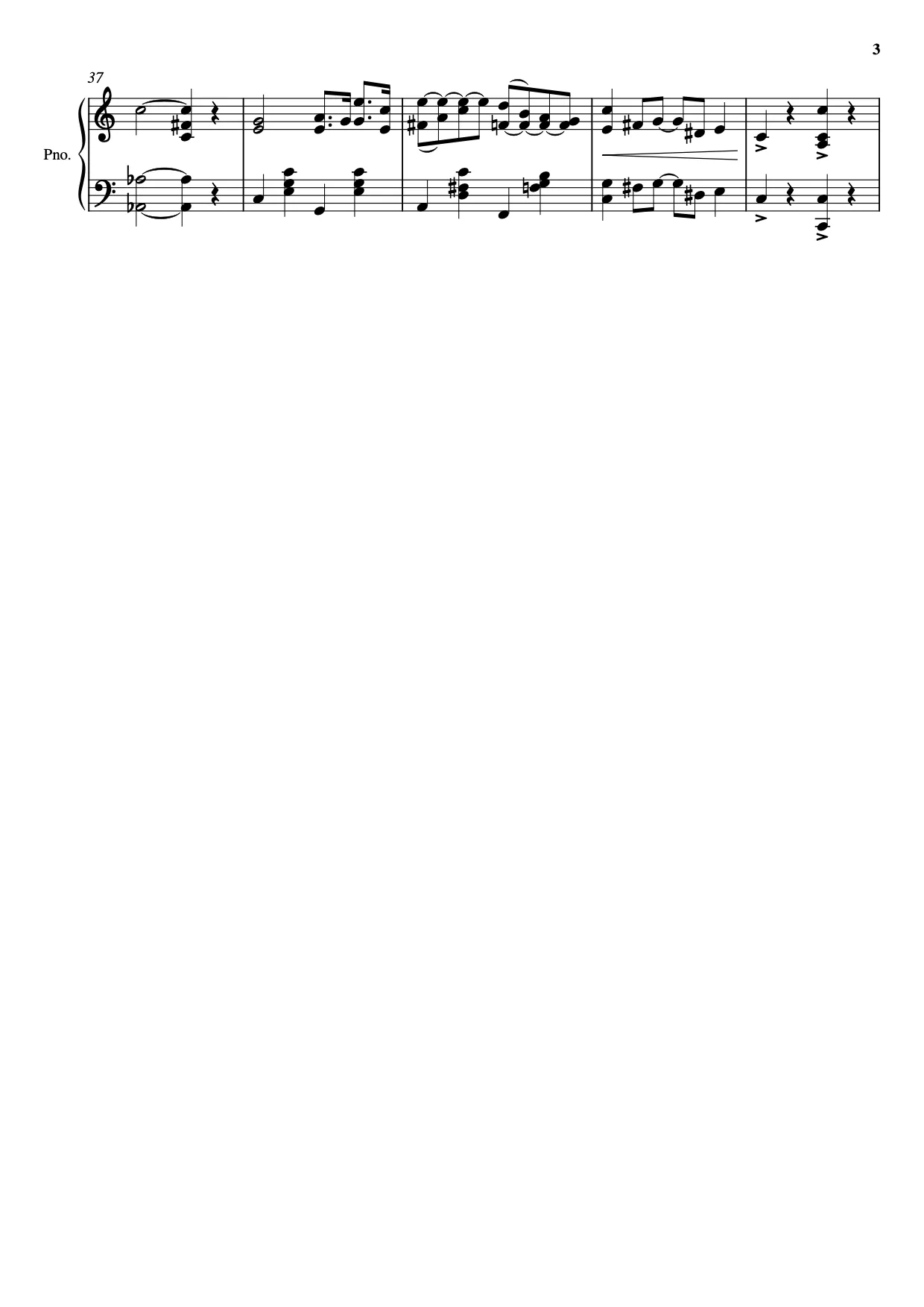 Sheet music page 3, 12th Street Rag - Intermediate Version