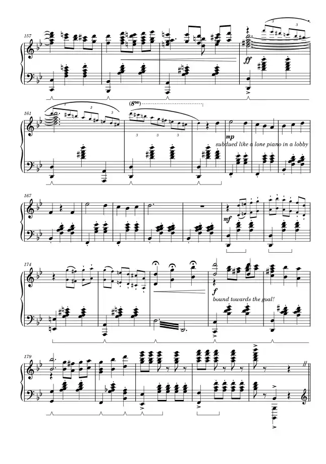 Sheet music page 4 A Walk in the Skies - Beginner Version