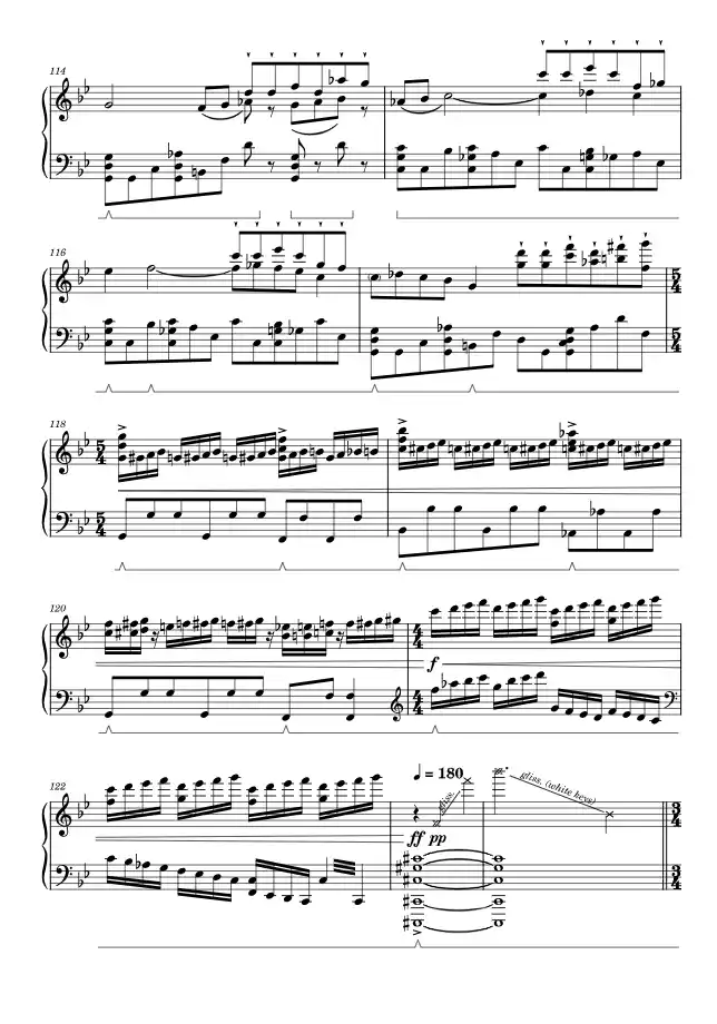 Sheet music page 2 A Walk in the Skies - Beginner Version