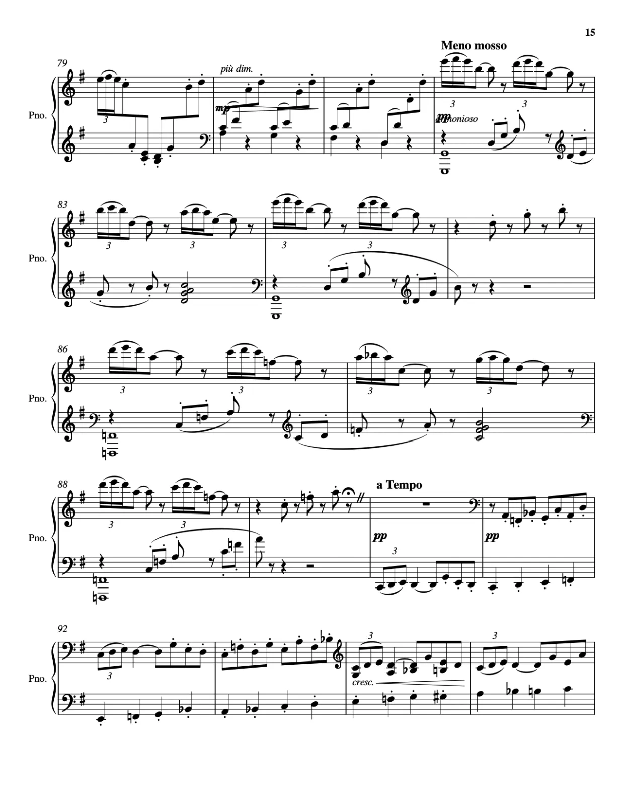 Sheet music page 15 Arabesque No. 1 - Advanced Version