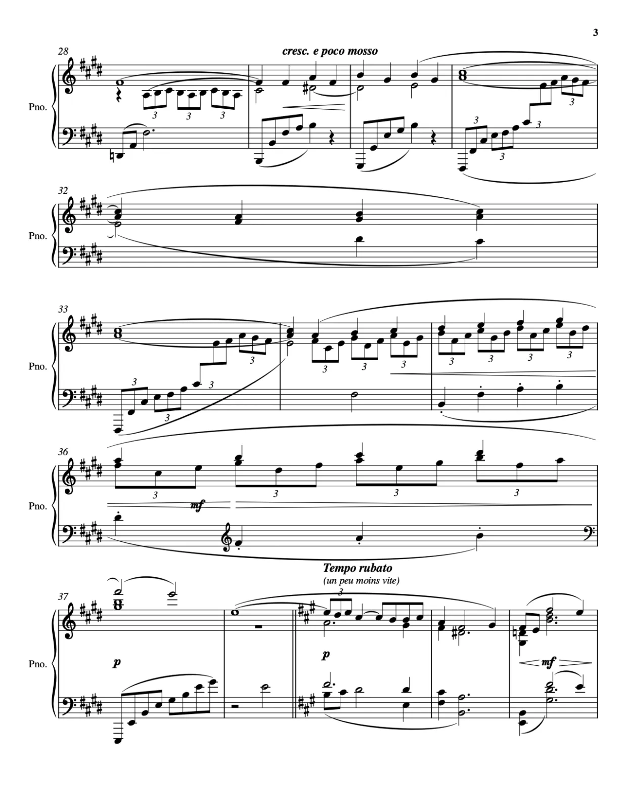 Sheet music page 3 Arabesque No. 1 - Advanced Version