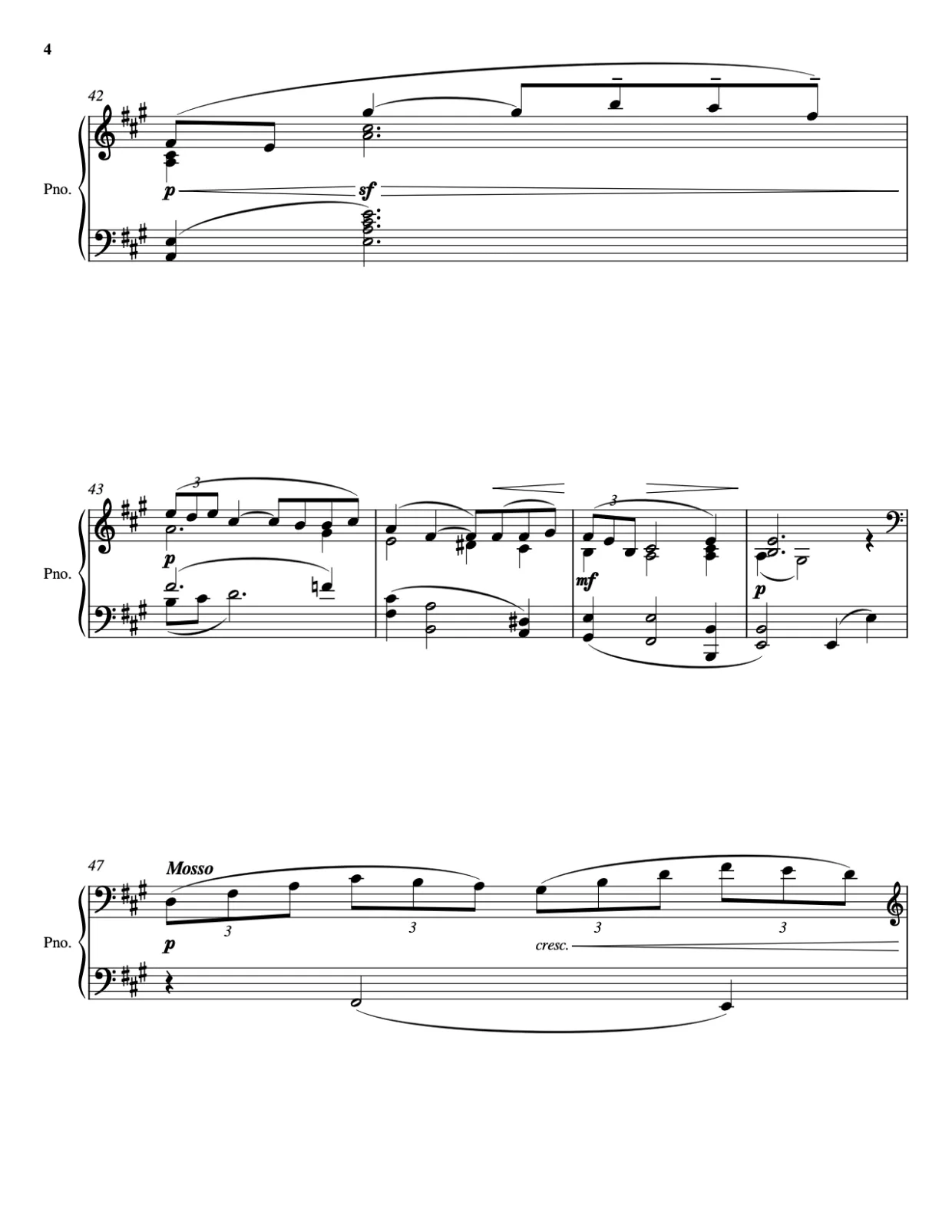 Sheet music page 4 Arabesque No. 1 - Advanced Version