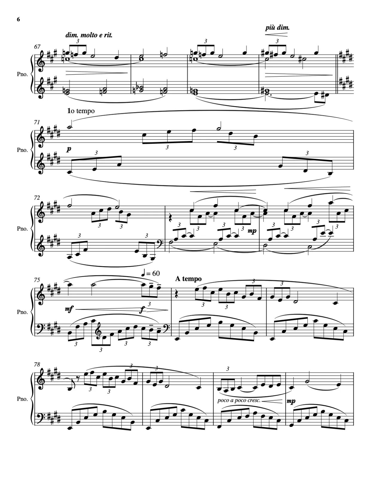 Sheet music page 6 Arabesque No. 1 - Advanced Version