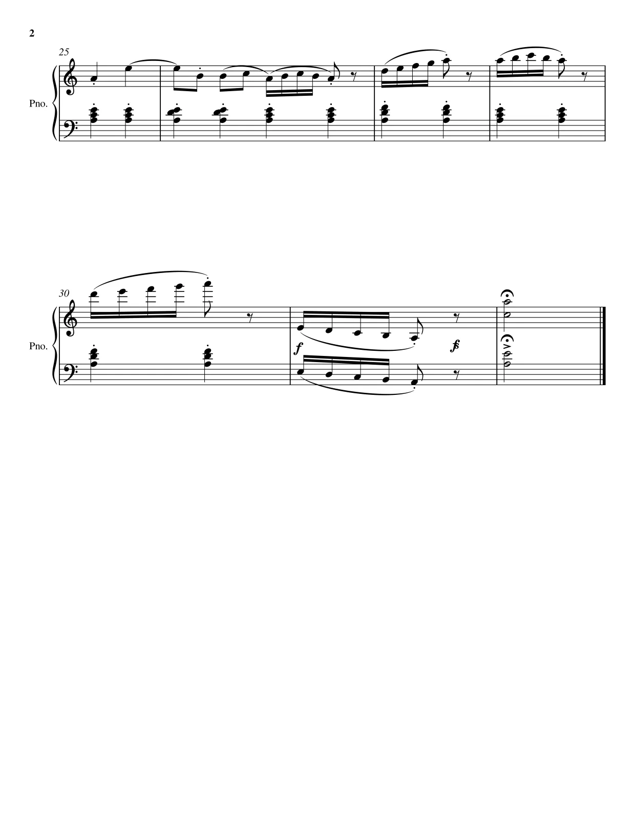 Sheet music page 2 Arabesque No. 1 - Intermediate Version