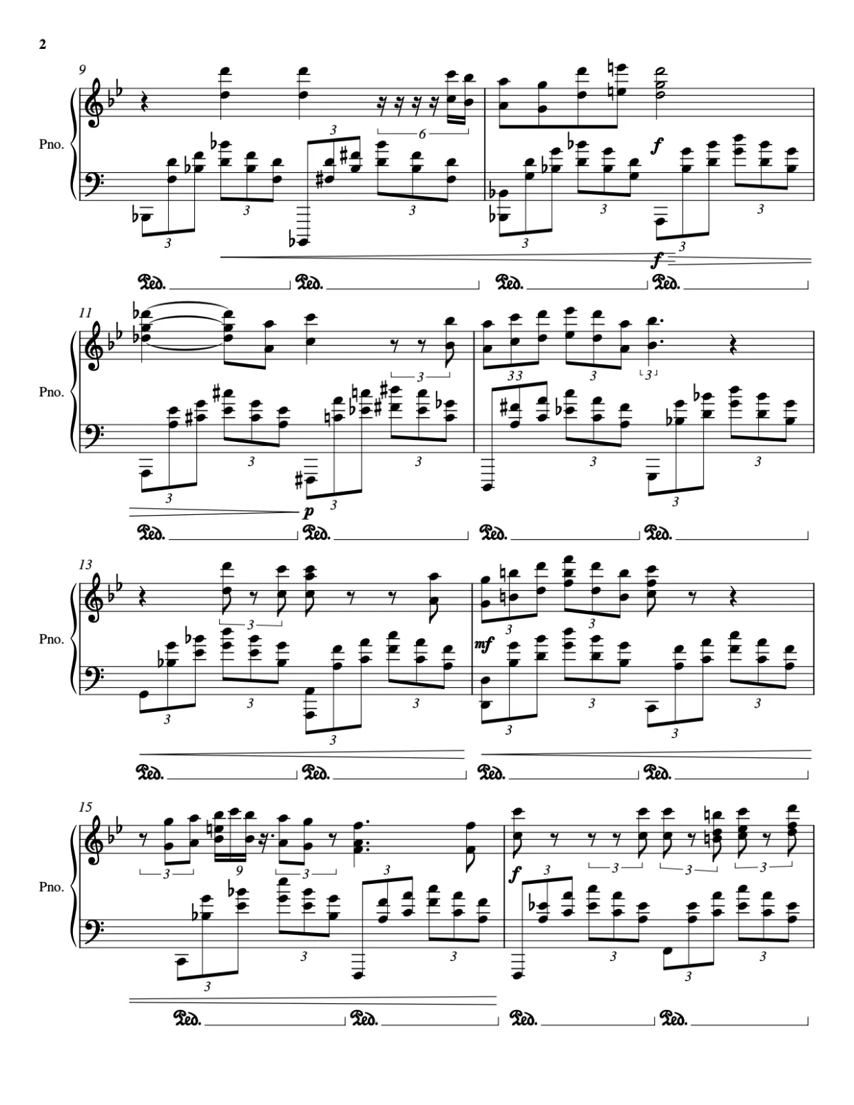 Sheet music page 2 Ave Maria - Advanced Version