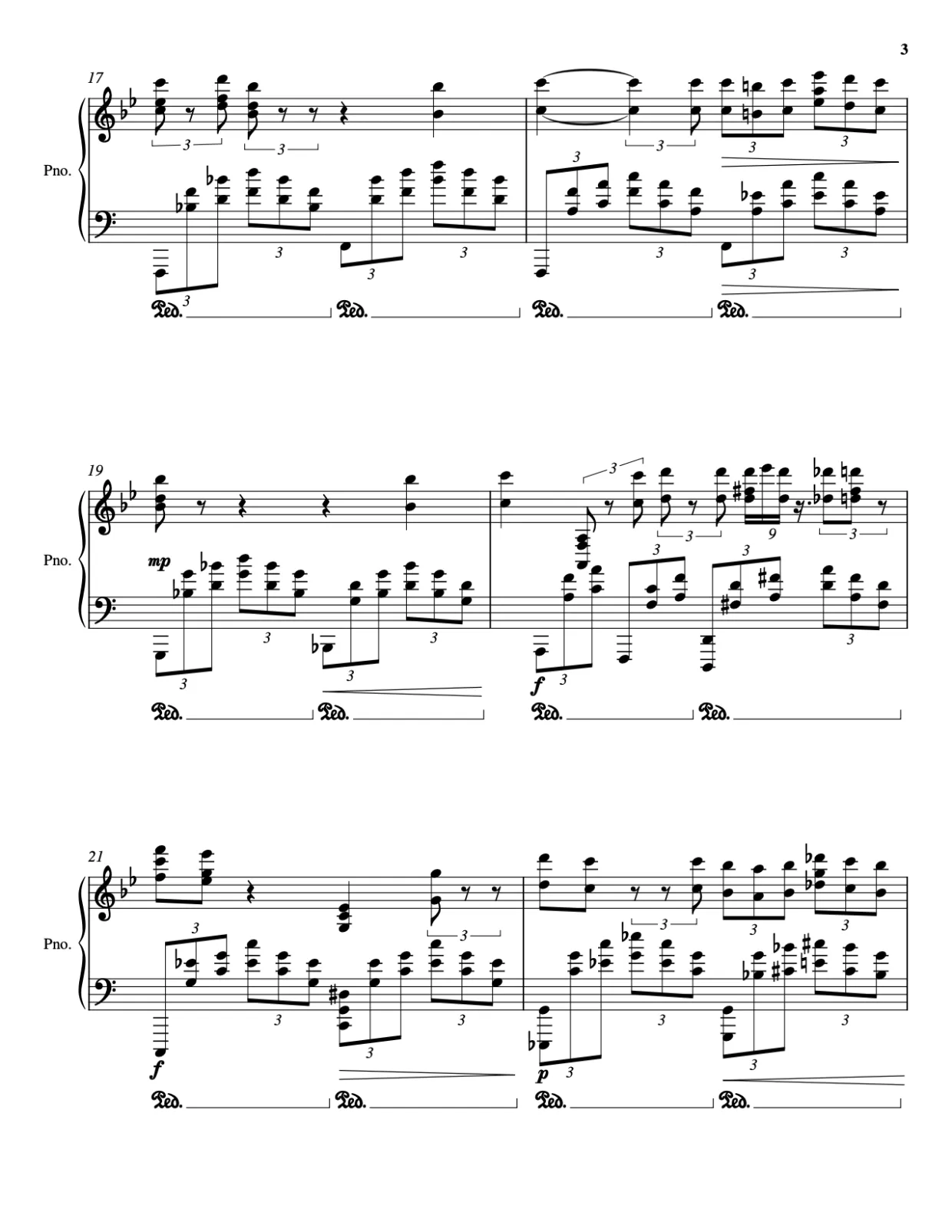 Sheet music page 3 Ave Maria - Advanced Version