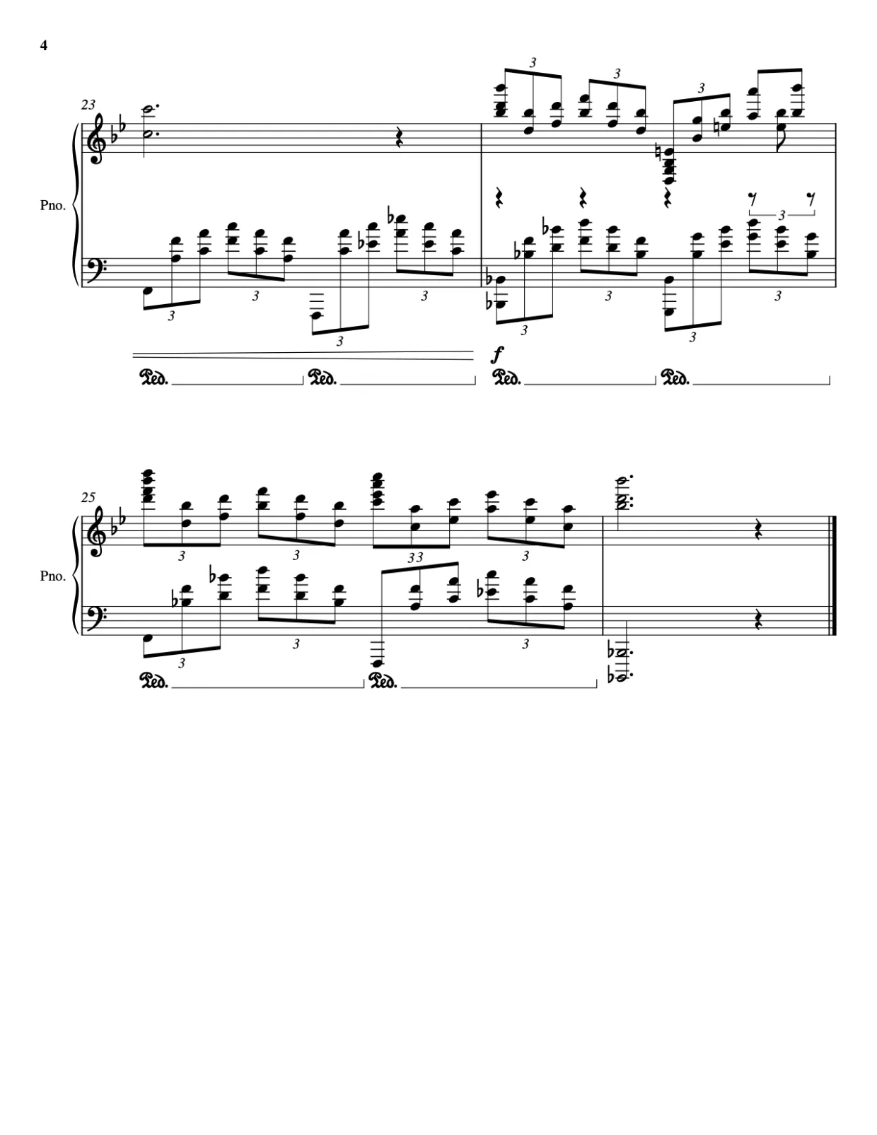 Sheet music page 4 Ave Maria - Advanced Version