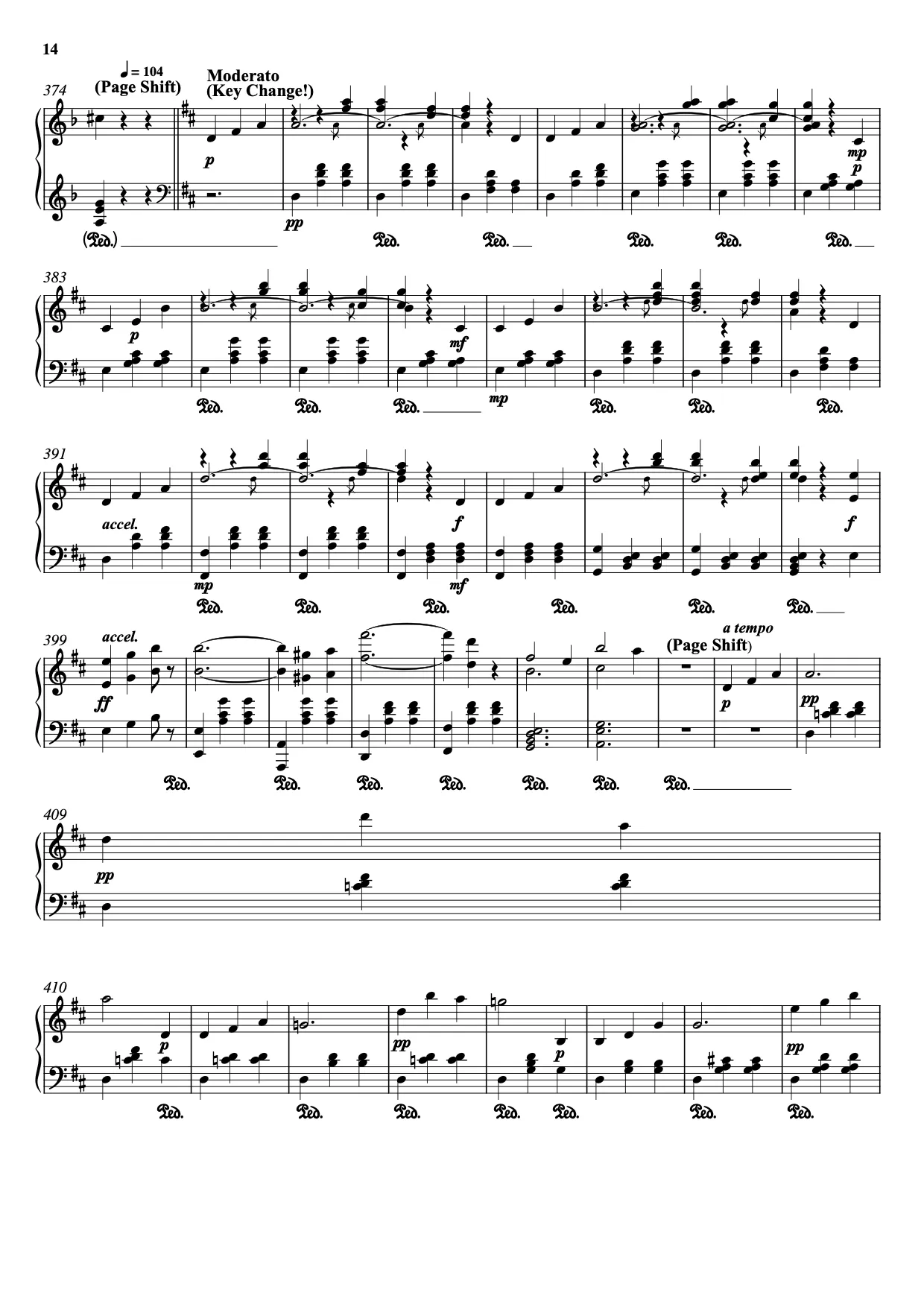 Sheet music page 14 The Blue Danube - Advanced Version