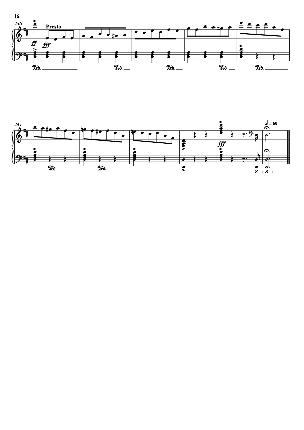 Sheet music page 16 The Blue Danube - Advanced Version
