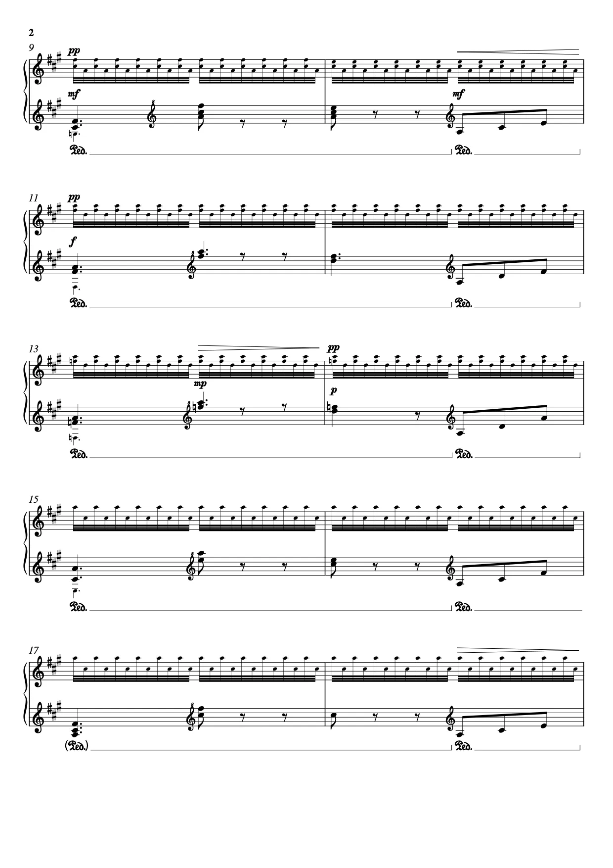 Sheet music page 2 The Blue Danube - Advanced Version