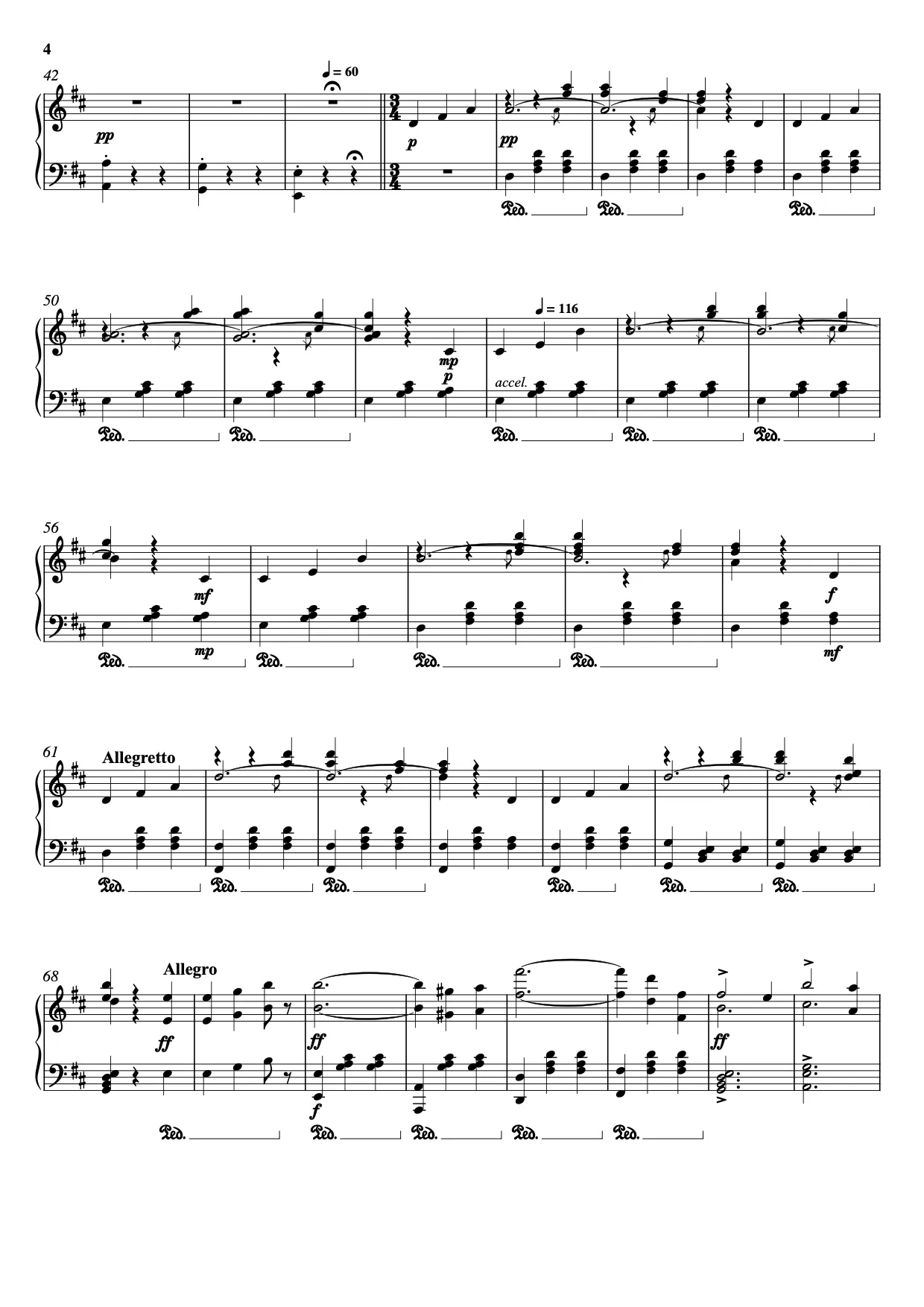 Sheet music page 4 The Blue Danube - Advanced Version