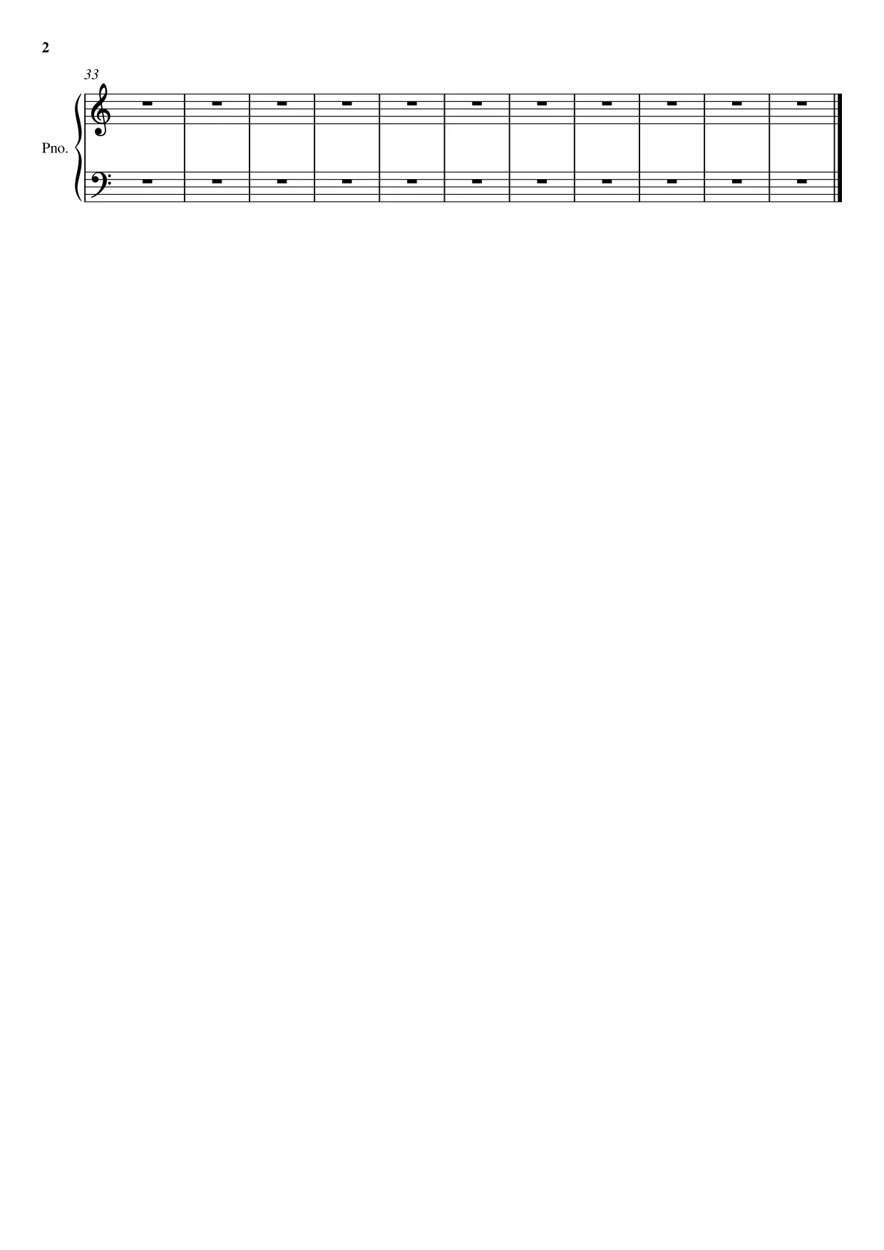 Sheet music page 2 The Blue Danube - Beginner Version