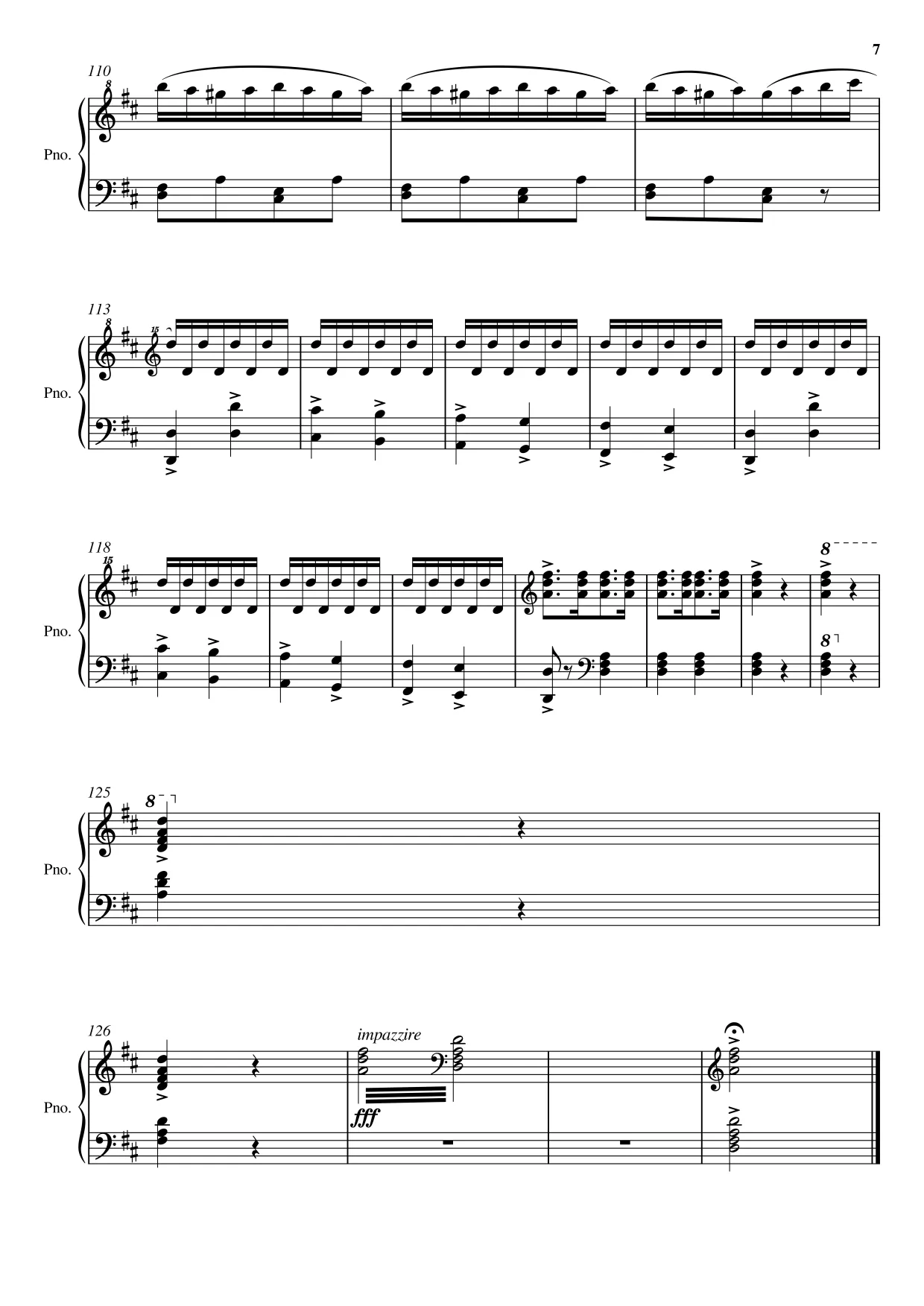 Sheet music page 7 Can-Can (Infernal Galop) - Advanced Version