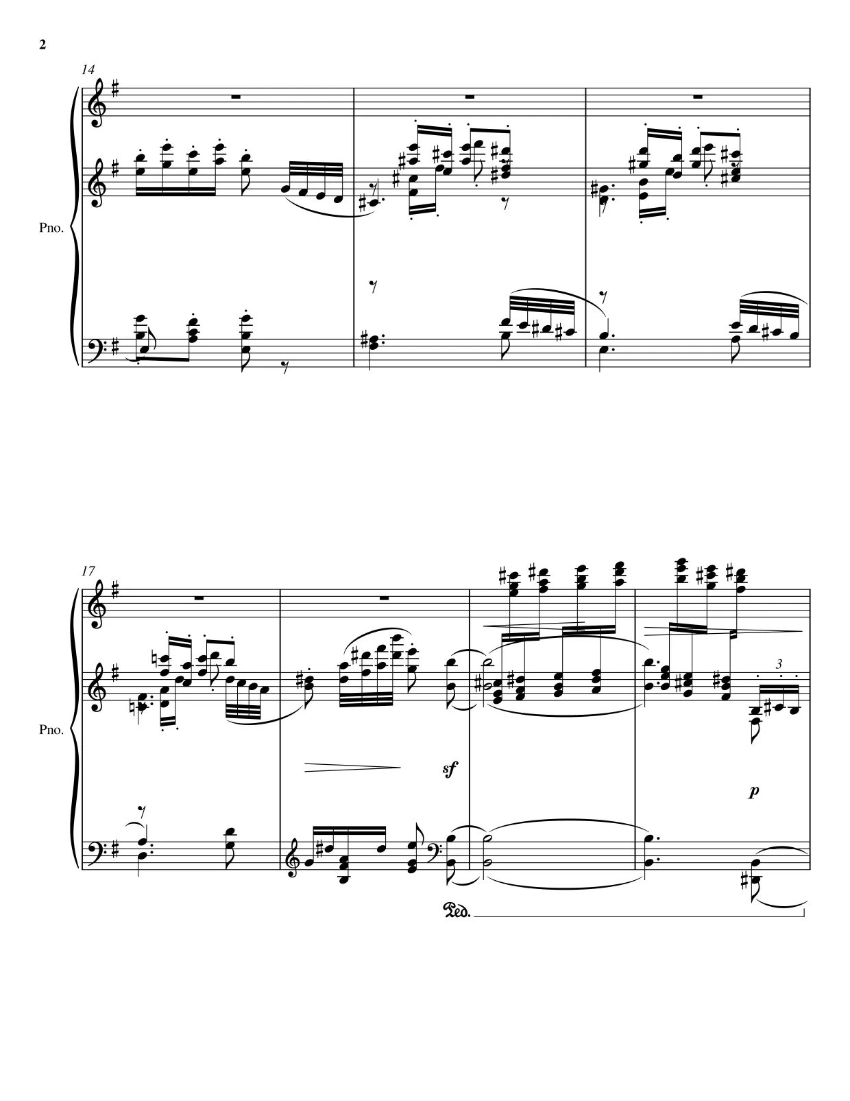 Sheet music page 2 Dance of the Sugar Plum Fairy - Advanced Version