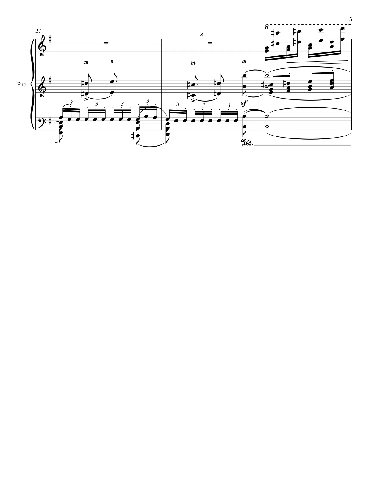 Sheet music page 3 Dance of the Sugar Plum Fairy - Advanced Version