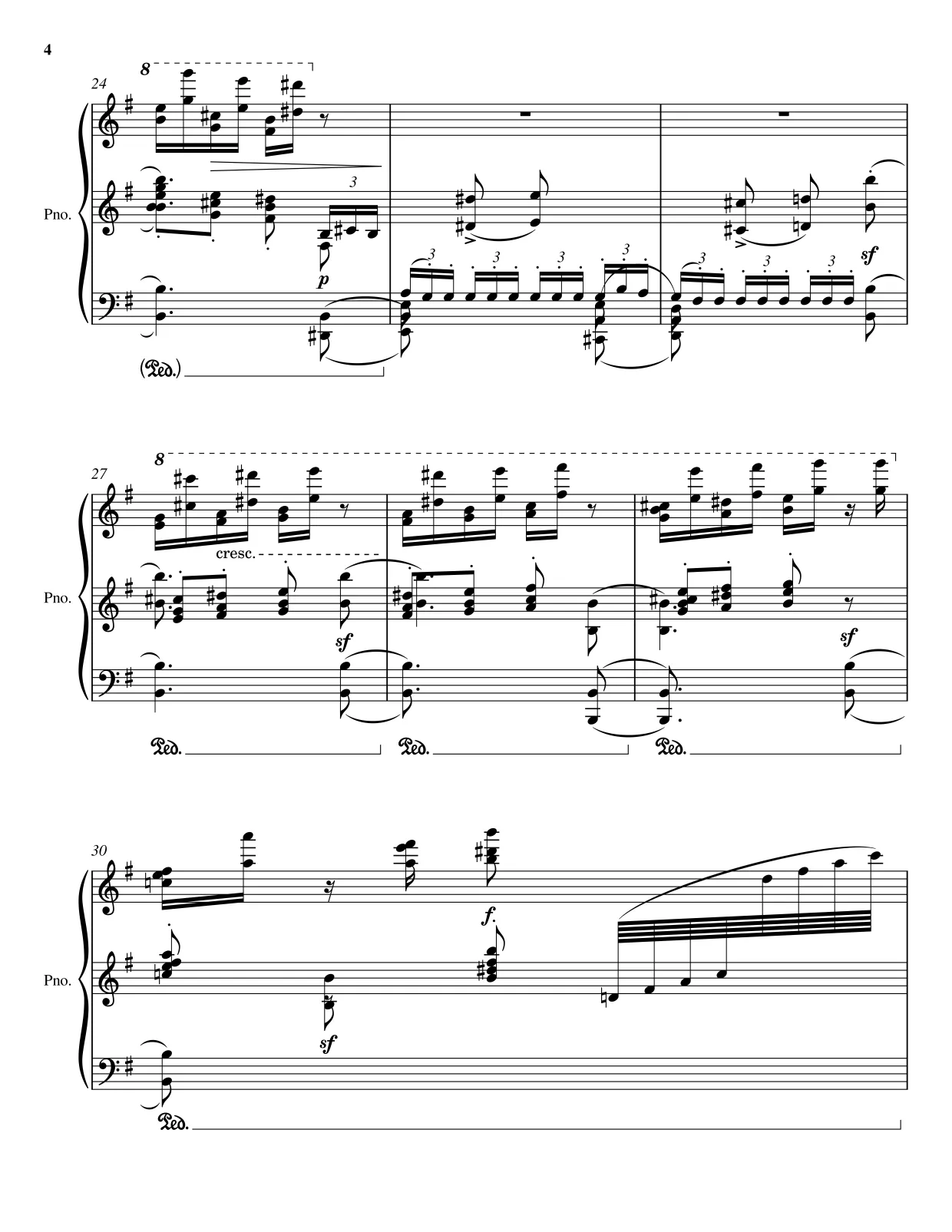 Sheet music page 4 Dance of the Sugar Plum Fairy - Advanced Version