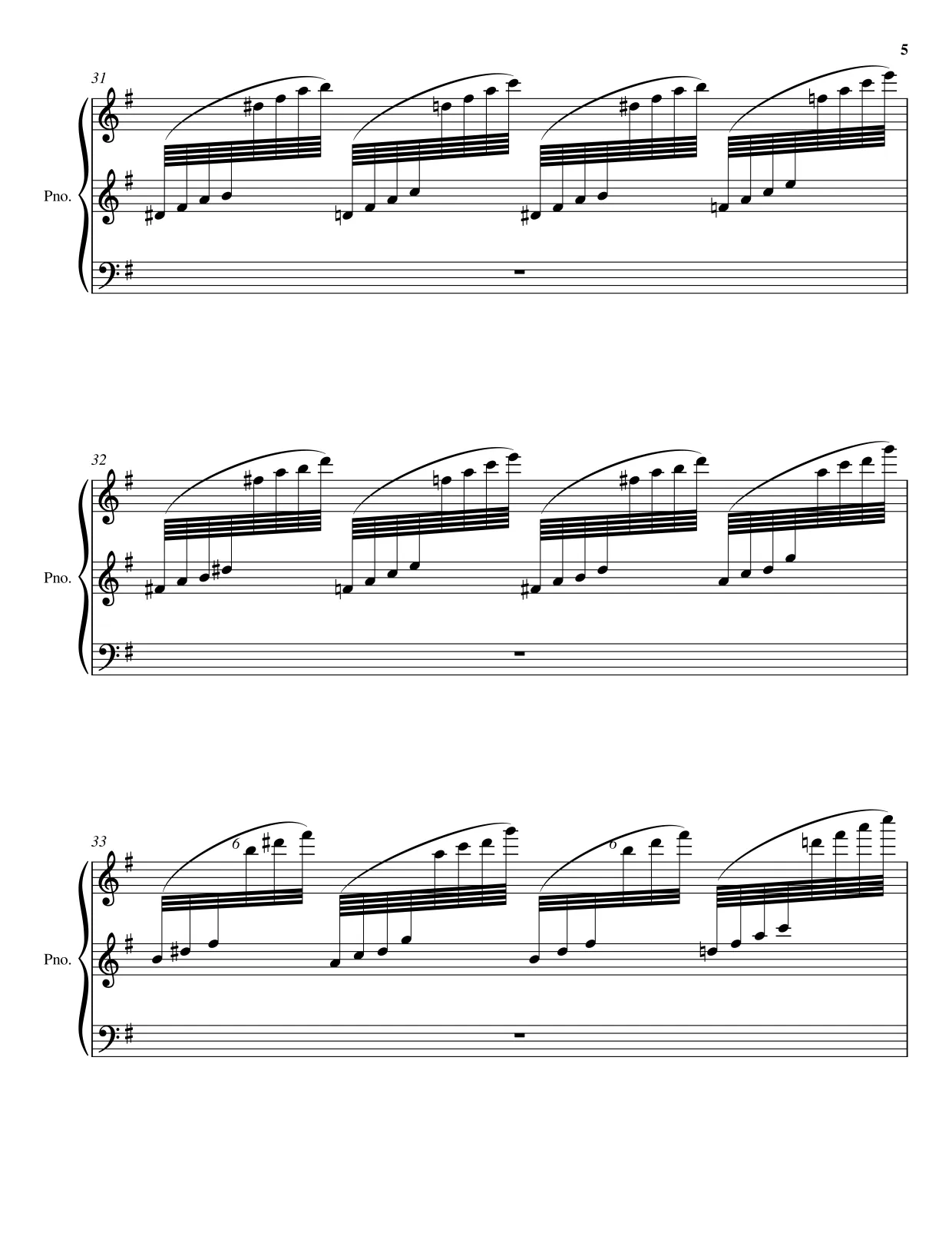 Sheet music page 5 Dance of the Sugar Plum Fairy - Advanced Version
