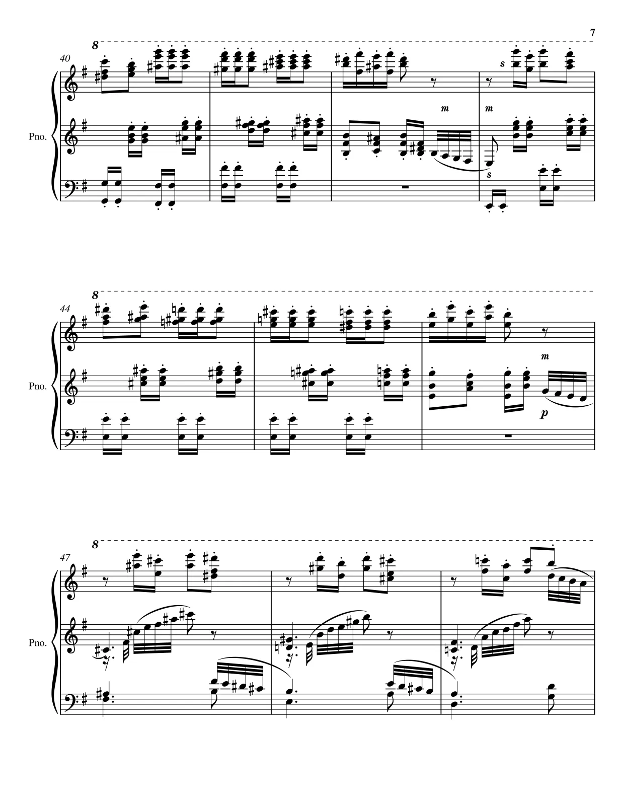 Sheet music page 7 Dance of the Sugar Plum Fairy - Advanced Version
