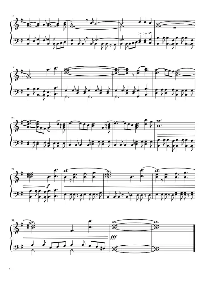 Sheet music page 2 Doctor Who Main Theme - Beginner Version