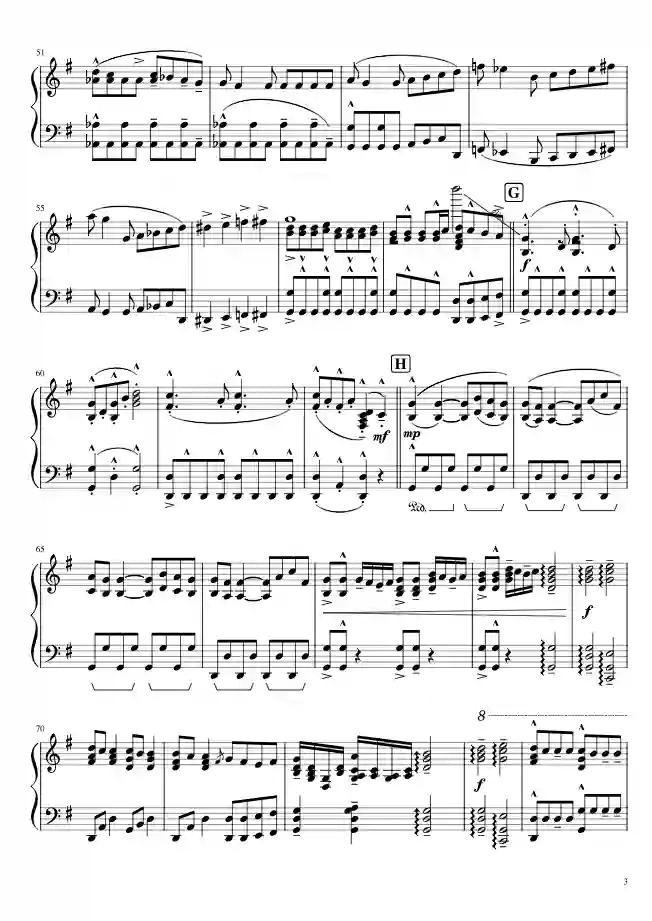 Sheet music page 3 Eine kleine Nachtmusik, K.525 - Advanced Version