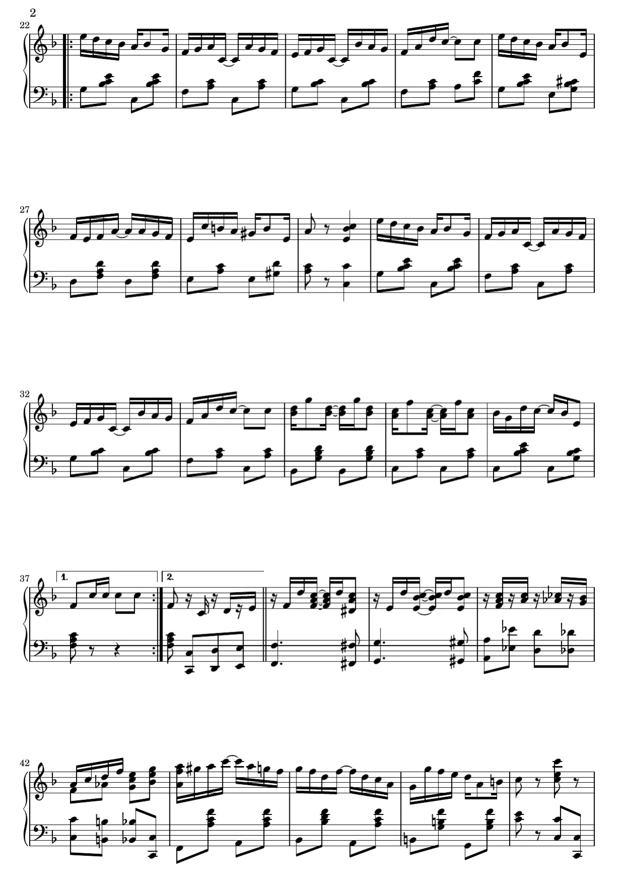 Sheet music page 2, Elite Syncopations - Advanced Version