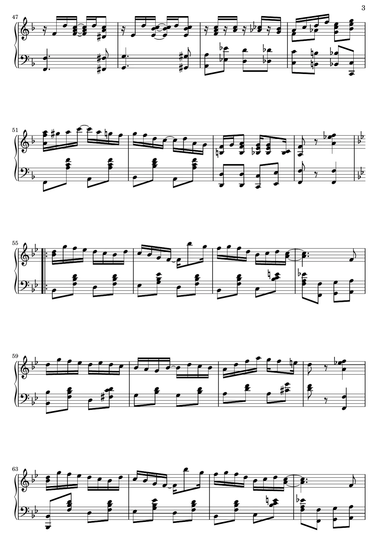 Sheet music page 3, Elite Syncopations - Advanced Version