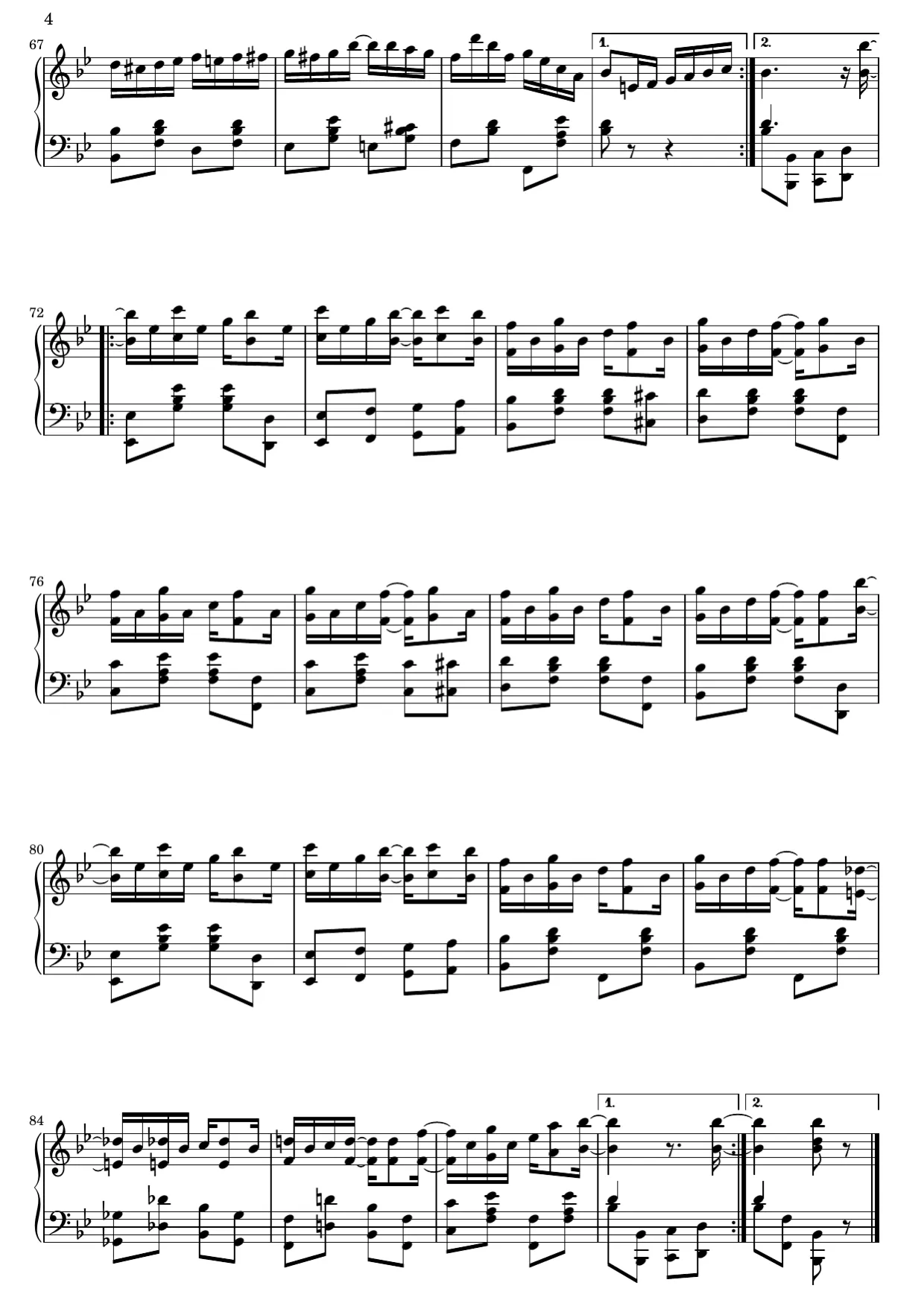 Sheet music page 4, Elite Syncopations - Advanced Version