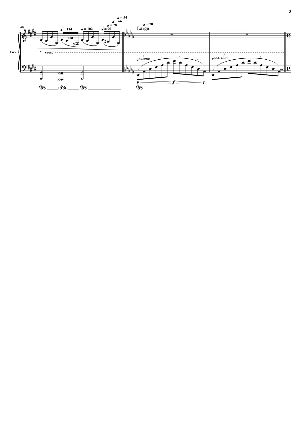Sheet music page 3 Fantaisie-Impromptu - Advanced Version
