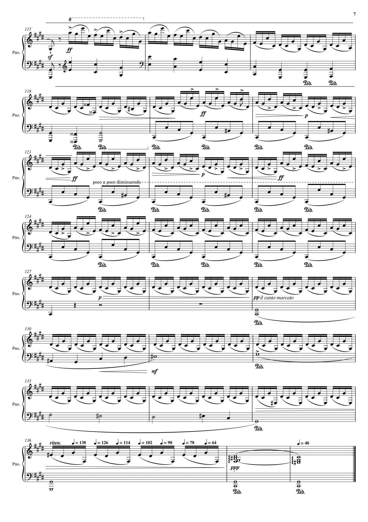 Sheet music page 7 Fantaisie-Impromptu - Advanced Version