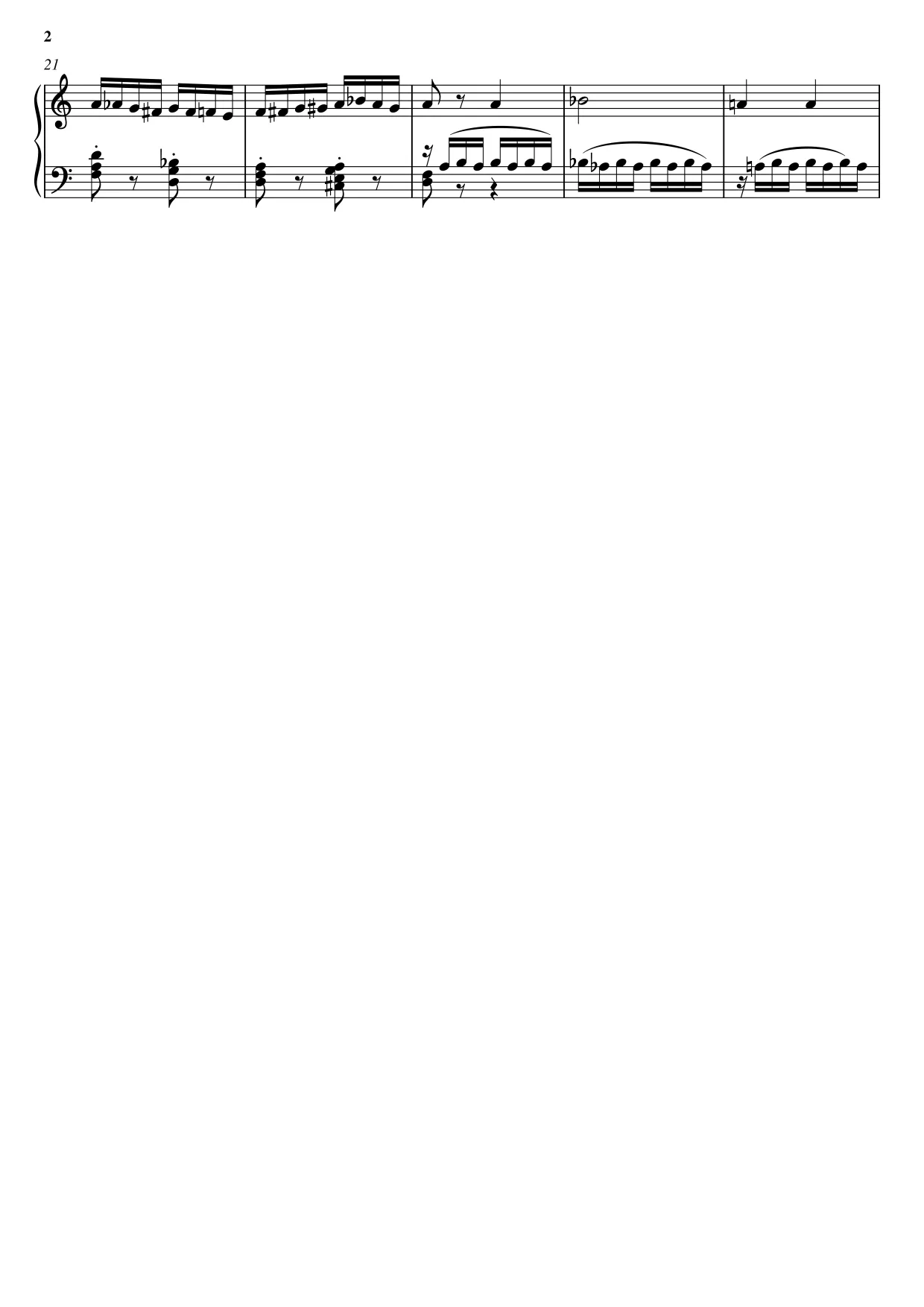 Sheet music page 2 Flight of the Bumblebee - Advanced Version