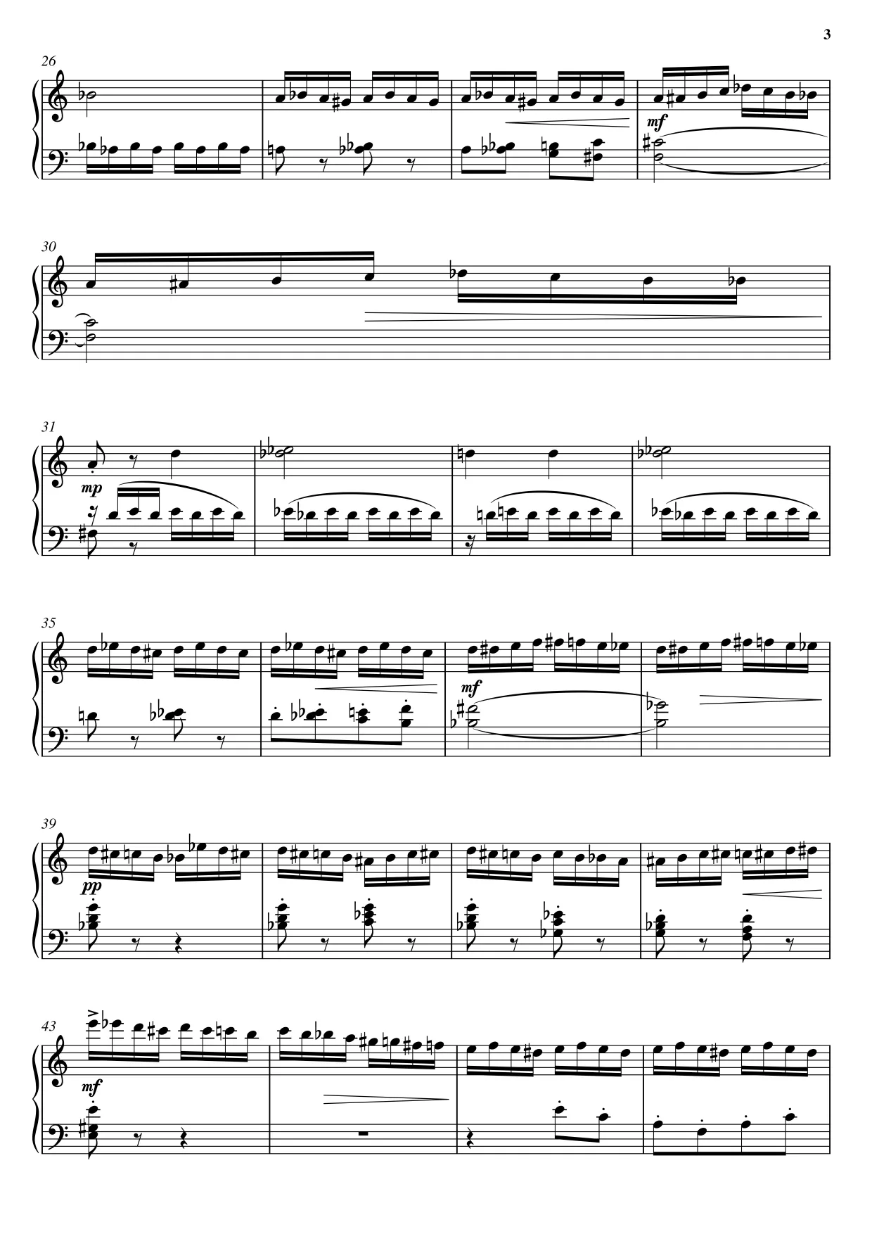 Sheet music page 3 Flight of the Bumblebee - Advanced Version