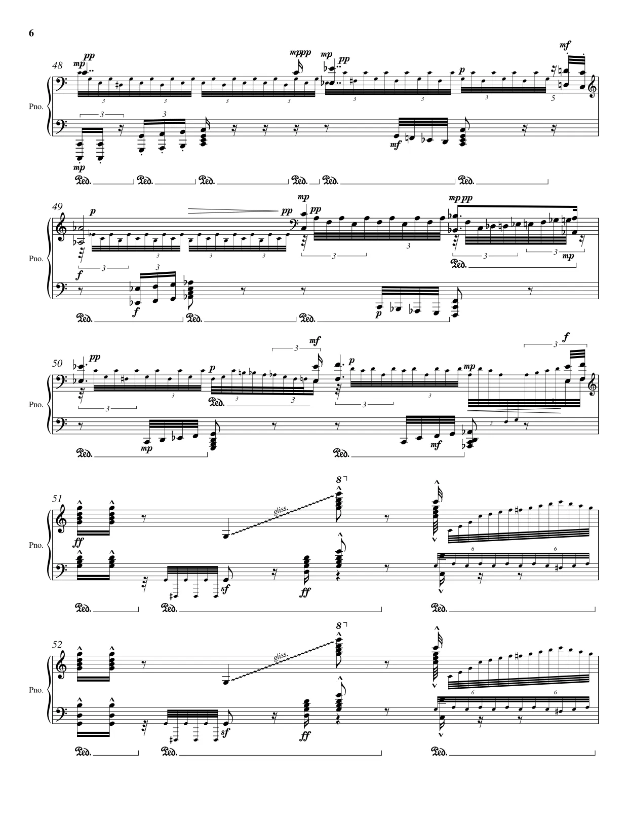 Notenseite 6 Trauermarsch (Sonate Nr. 2) - Fortgeschrittene Version