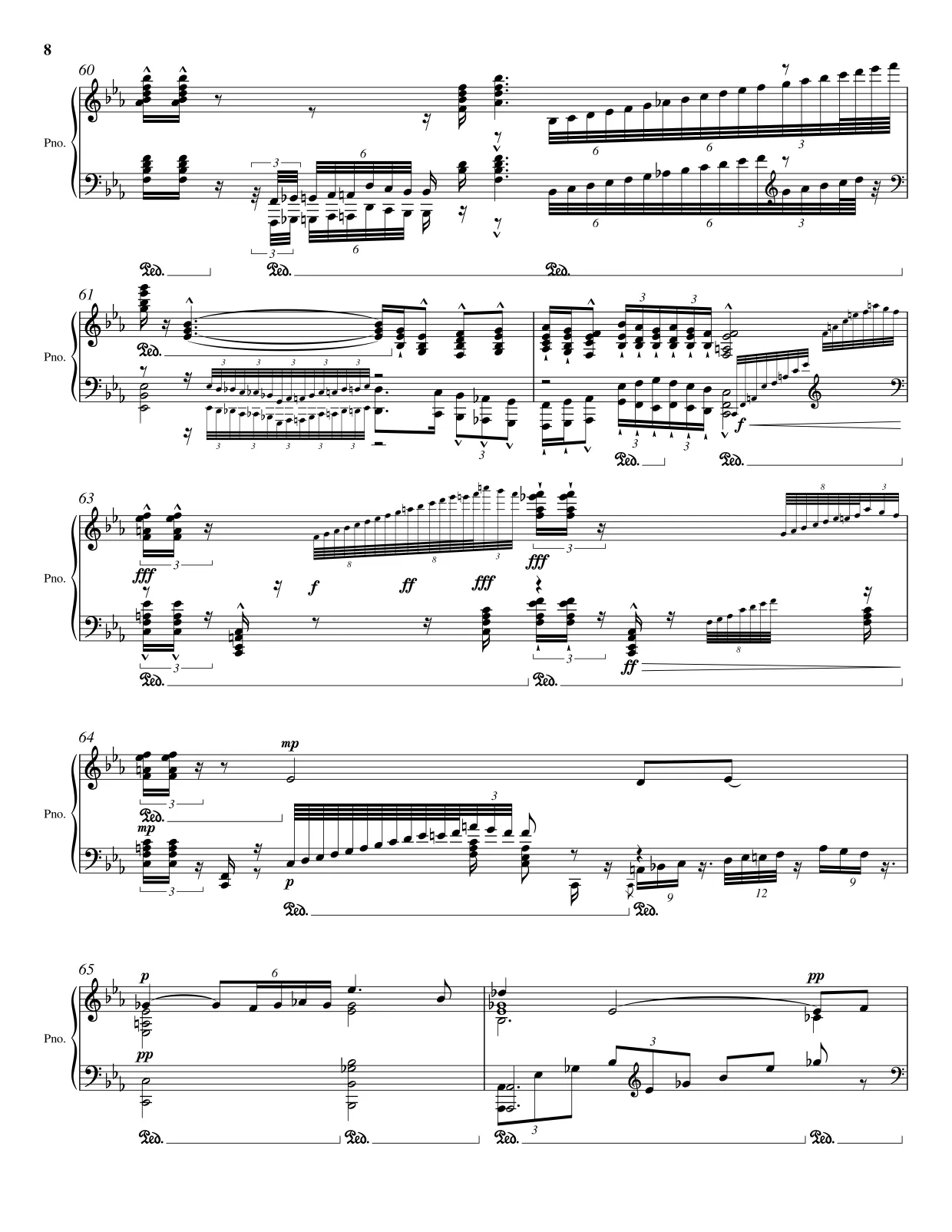 Notenseite 8 Trauermarsch (Sonate Nr. 2) - Fortgeschrittene Version