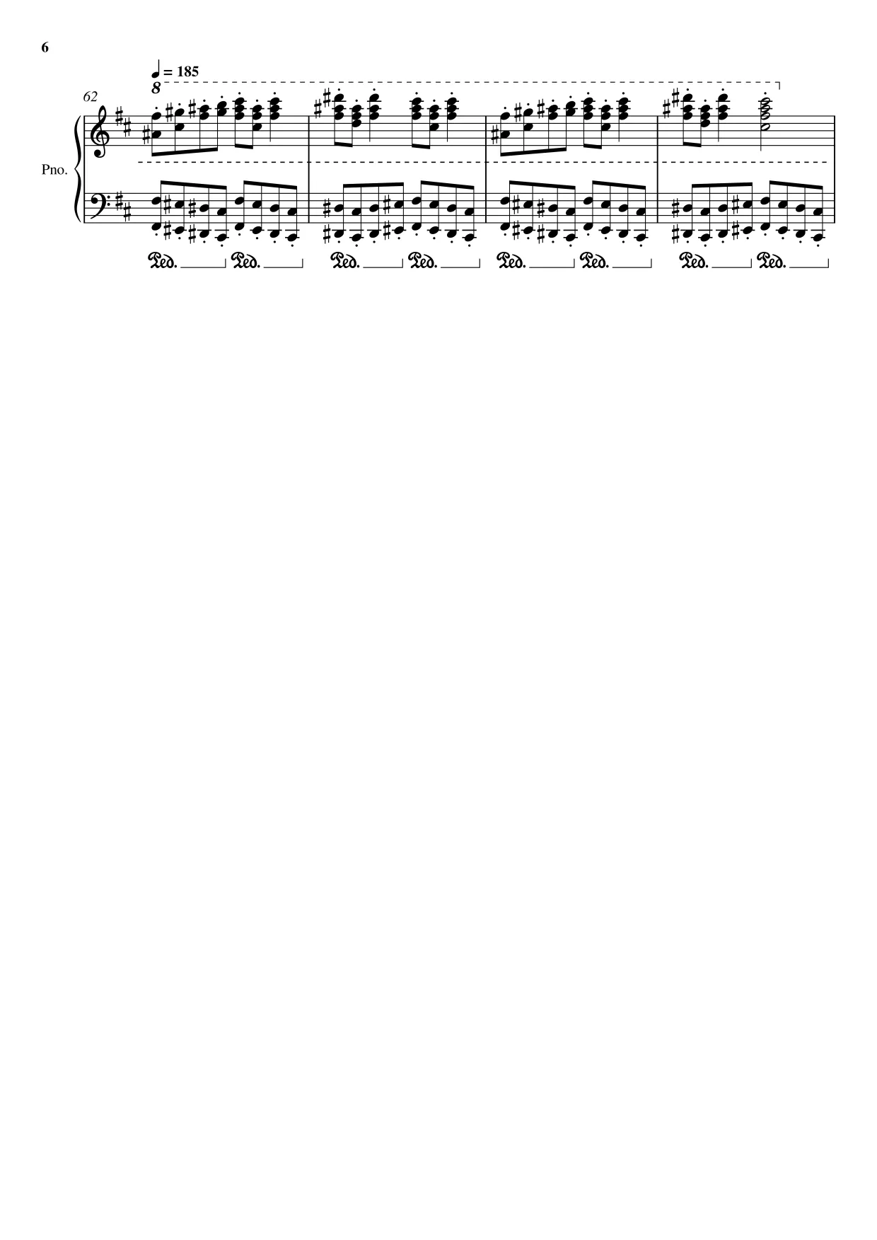 Sheet music page 6 In the Hall of the Mountain King - Advanced Version