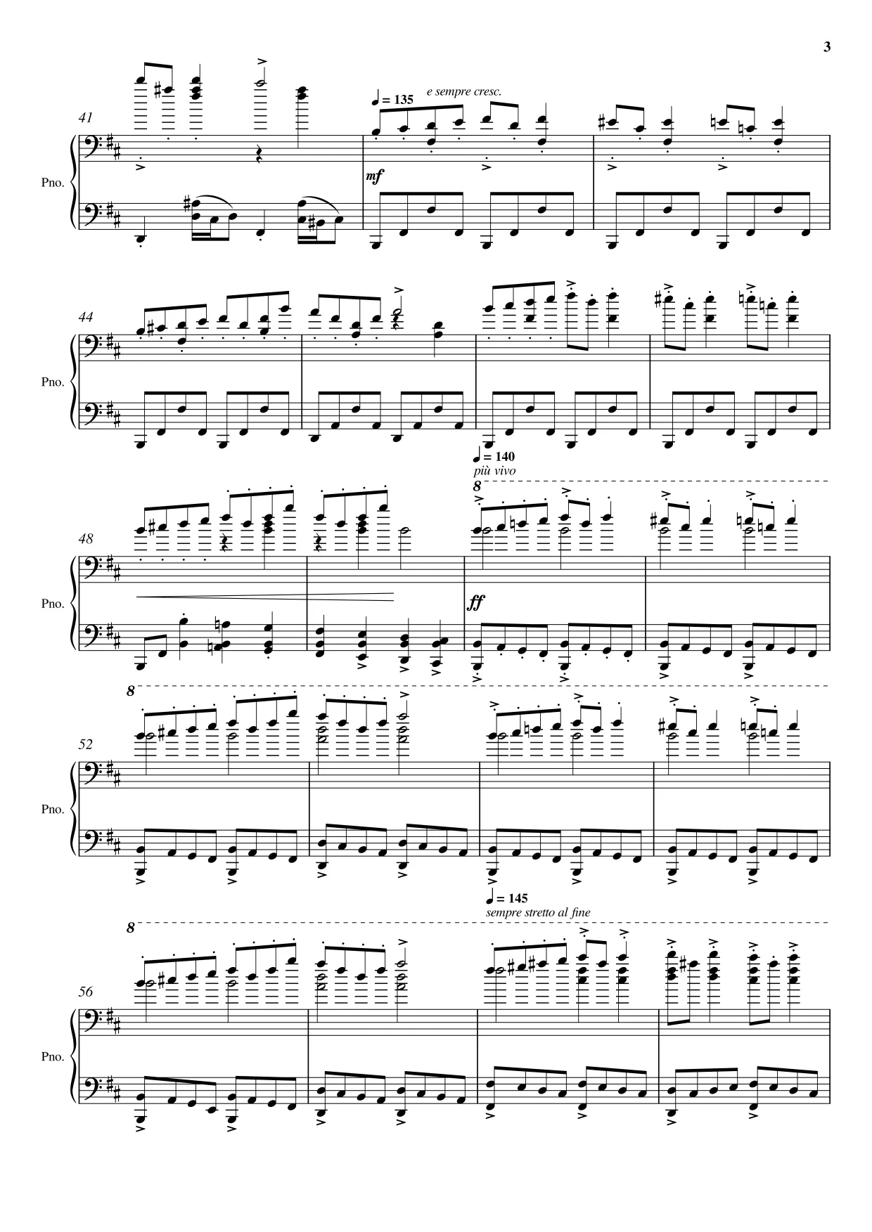 Sheet music page 3 In the Hall of the Mountain King - Beginner Version