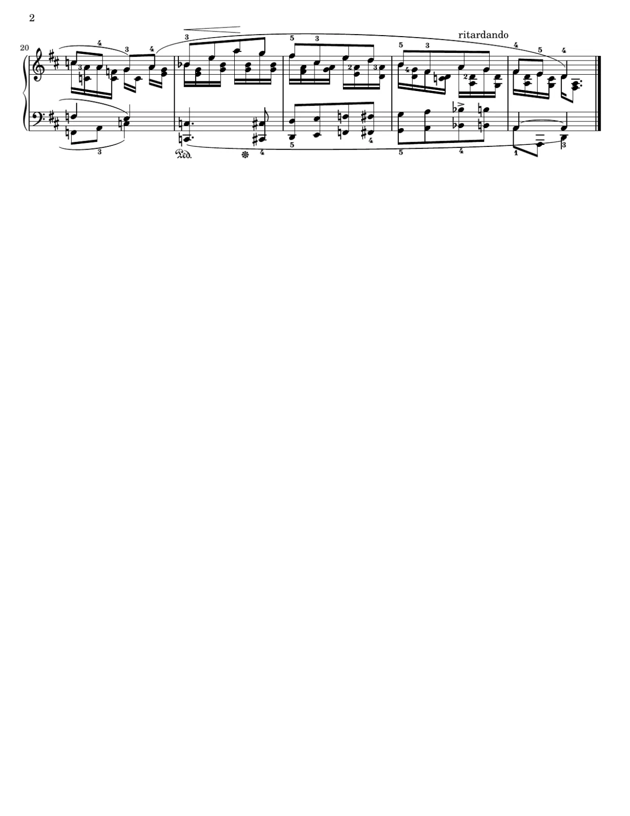Bladmuziekpagina 2, Gelukkig genoeg (Kinderszenen nr. 5) - Gemiddelde versie