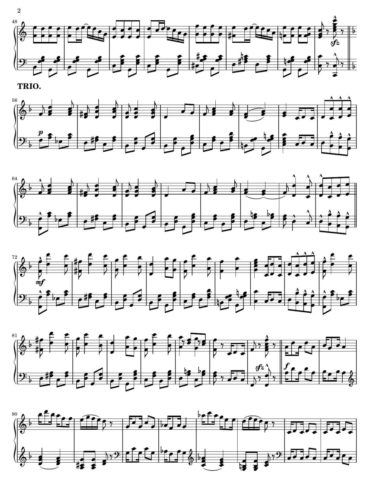 Notenseite 2, Harlem Rag - Fortgeschrittene Version