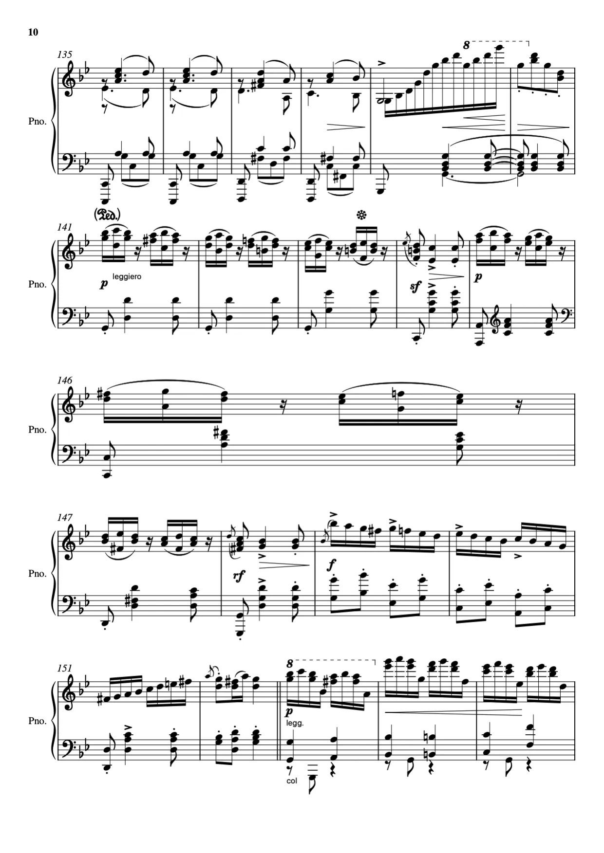 Sheet music page 10 Hungarian Dance No. 5 - Advanced Version