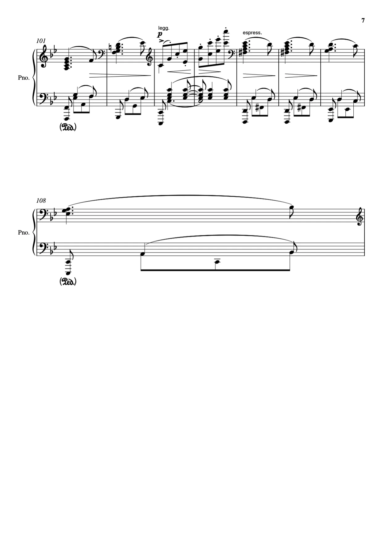 Sheet music page 7 Hungarian Dance No. 5 - Advanced Version