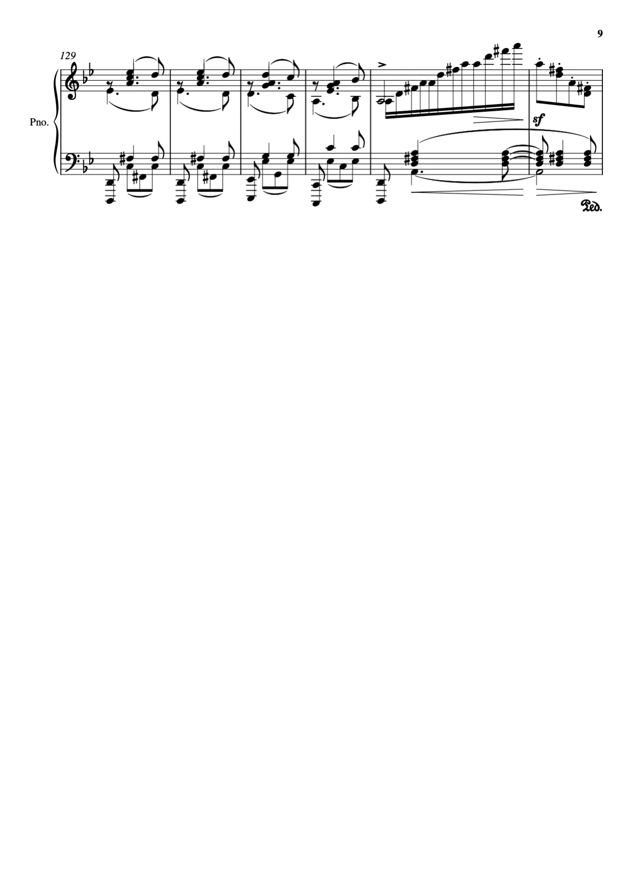 Sheet music page 9 Hungarian Dance No. 5 - Advanced Version