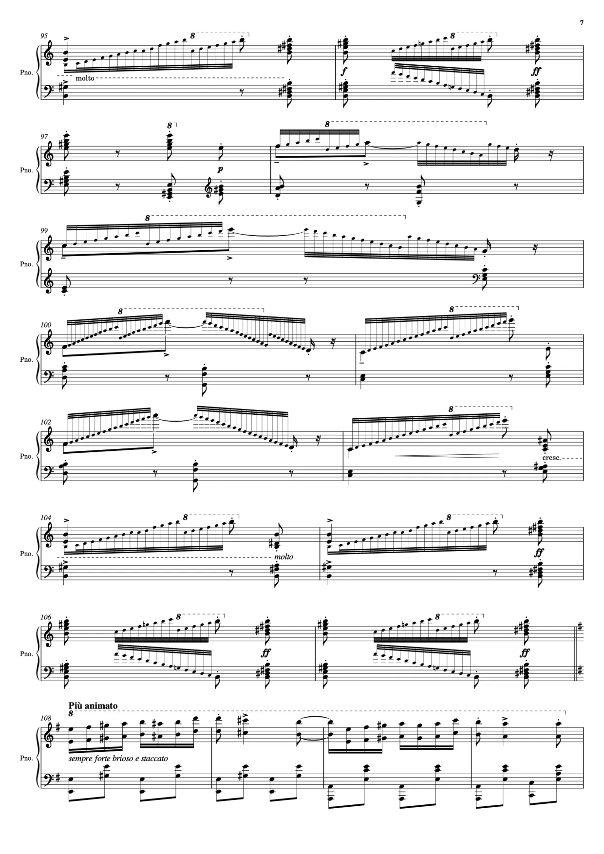 Sheet music page 7 Hungarian Rhapsody No. 2 - Advanced Version