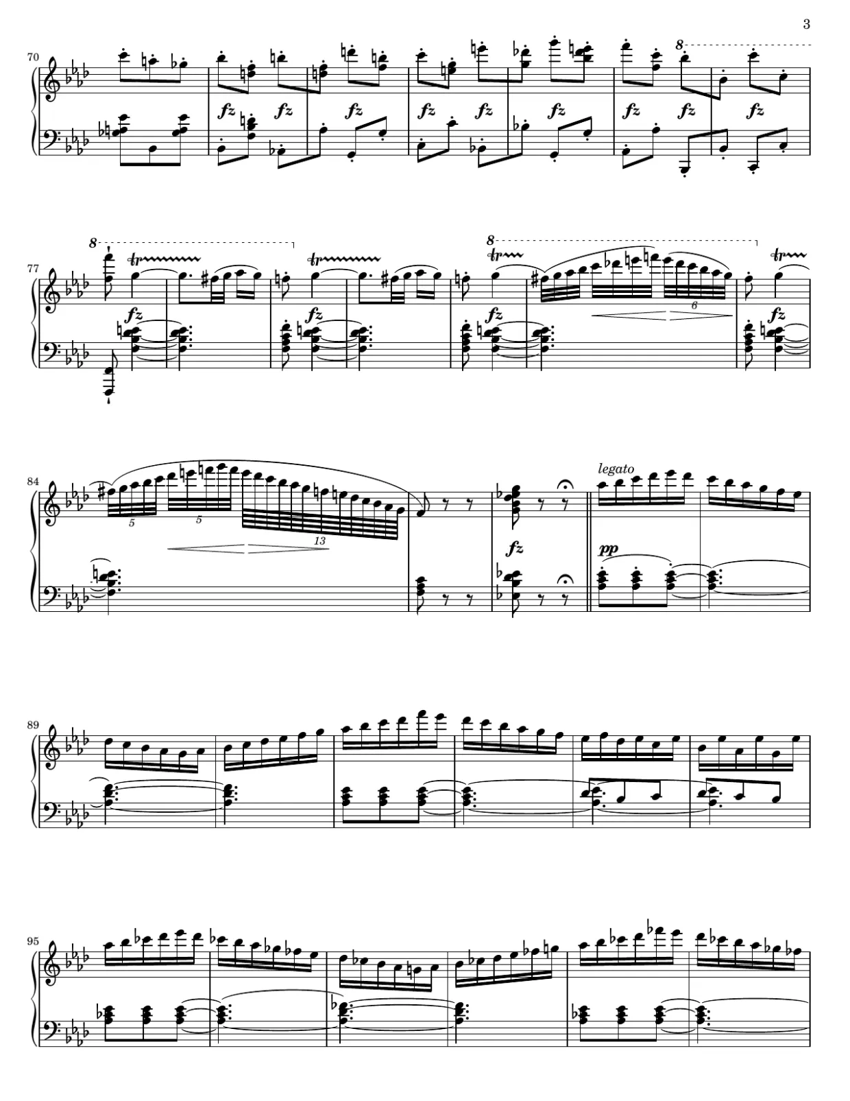 Notenseite 3, Impromptu f-Moll (op. 142 Nr. 4) - Fortgeschrittene Version