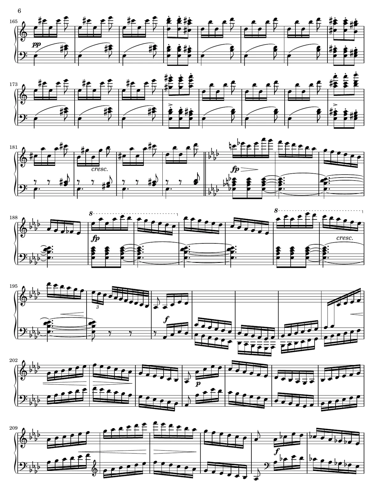 Notenseite 6, Impromptu f-Moll (op. 142 Nr. 4) - Fortgeschrittene Version