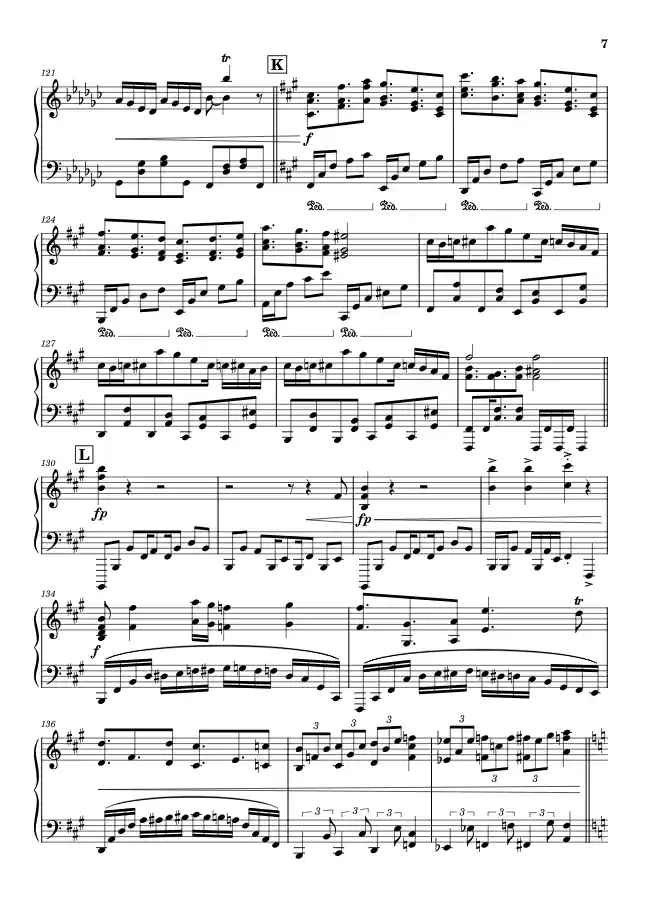 Sheet music page 7 Jiyuu no Tsubasa - Advanced Version