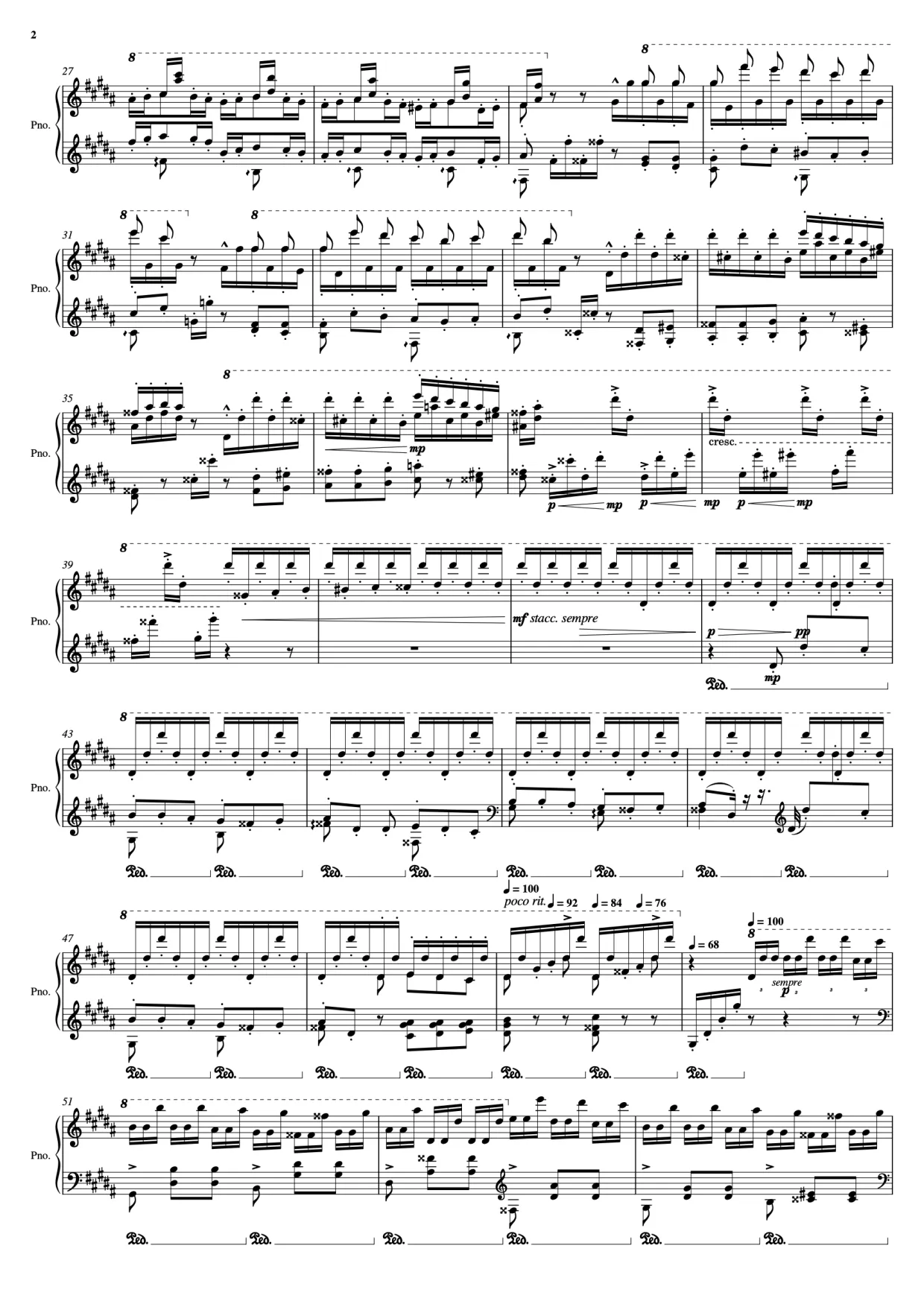 Sheet music page 2 La Campanella - Advanced Version