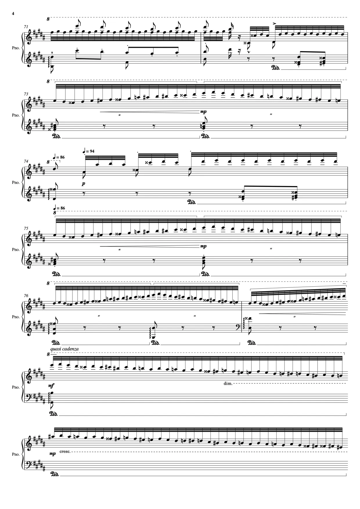 Sheet music page 4 La Campanella - Advanced Version