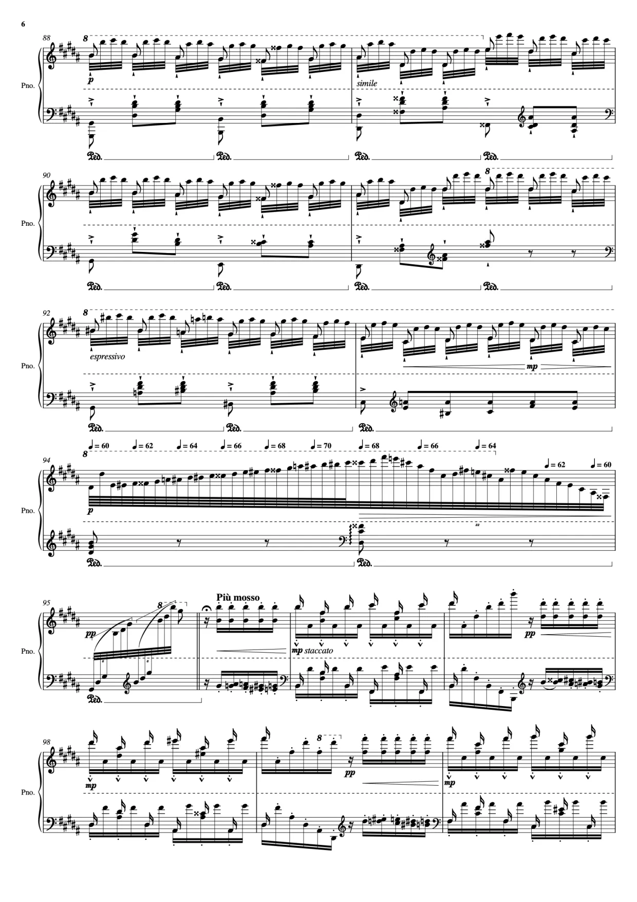 Sheet music page 6 La Campanella - Advanced Version
