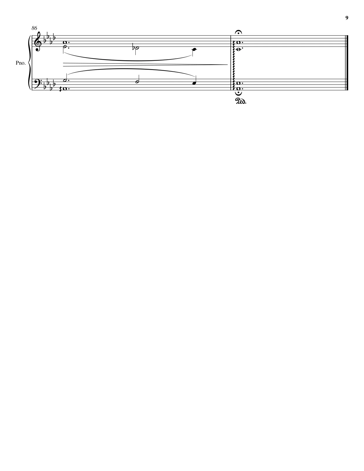 Sheet music page 9 Liebestraum No. 3 - Advanced Version