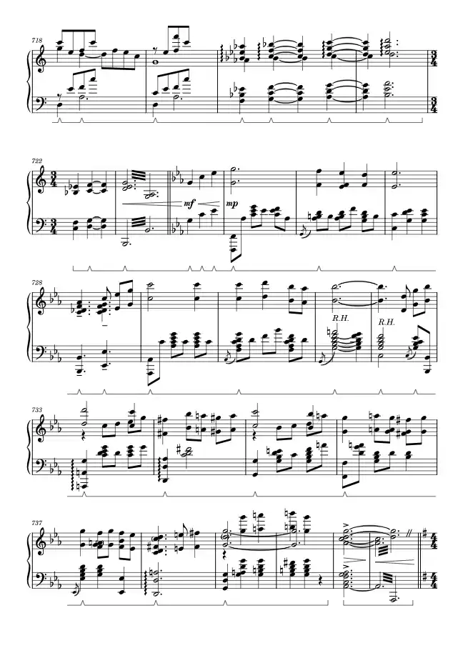 Sheet music page 5 Love Under Fire - Advanced Version