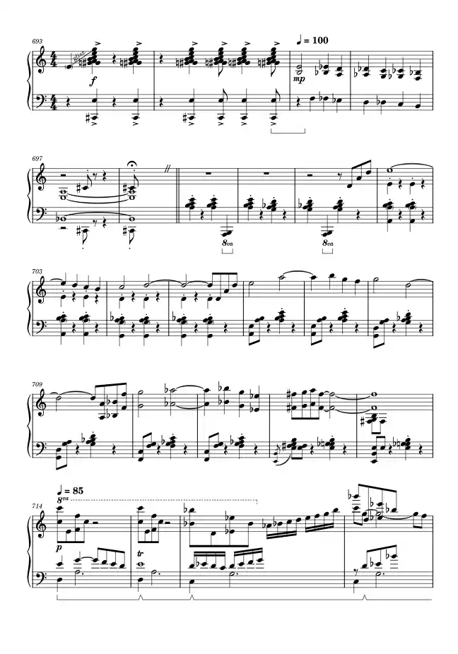 Sheet music page 4 Love Under Fire - Advanced Version